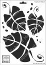 Schablone-Stencil A4 040-1116 Tropische Blätter
